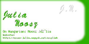 julia moosz business card